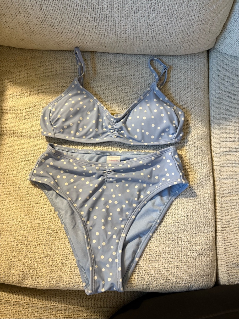 Target Light Blue and White Polka Dot Bikini Set